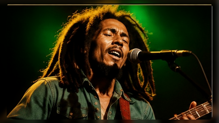 Original 45Audio photo-style editorial image of a modern roots-reggae band posed together under warm concert-inspired lighting.